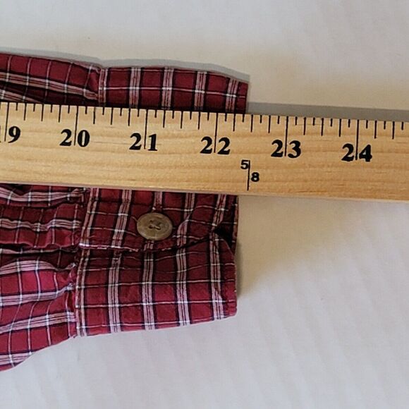 US Expedition Men's Long Sleeve Button Down Shirt Red Plaid Flannel XL Cotton - Picture 8 of 11